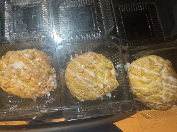 Glazed cookies in clear boxes
